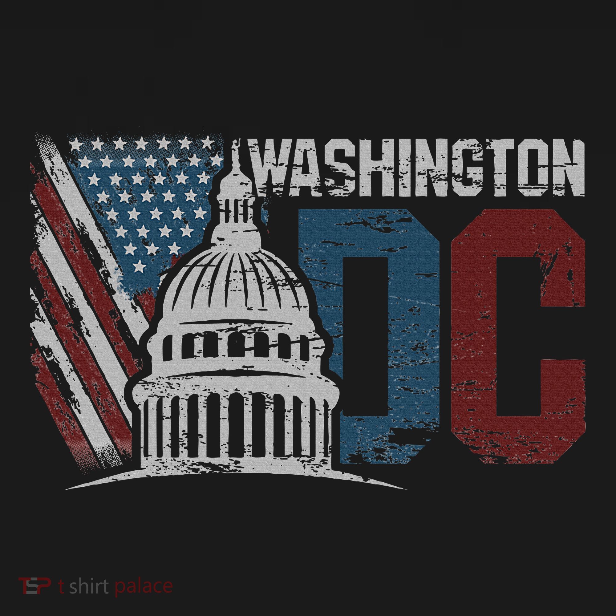 Washington Dc Capitol Hill Usa Flag Souvenir Doggie Tank