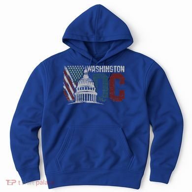Washington Dc Capitol Hill Usa Flag Souvenir Hoodie
