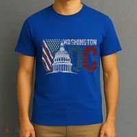 Washington Dc Capitol Hill Usa Flag Souvenir T-Shirt thumb 3