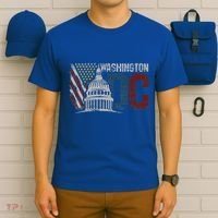 Washington Dc Capitol Hill Usa Flag Souvenir T-Shirt thumb 6