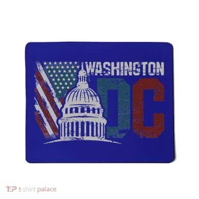 Washington Dc Capitol Hill Usa Flag Souvenir Mousepad