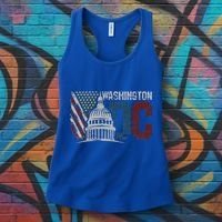 Washington Dc Capitol Hill Usa Flag Souvenir Women's Tank Top thumb 3