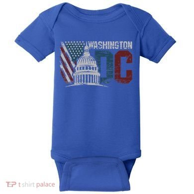 Washington Dc Capitol Hill Usa Flag Souvenir Baby Bodysuit