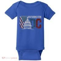 Washington Dc Capitol Hill Usa Flag Souvenir Baby Bodysuit thumb 0