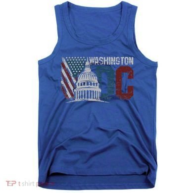Washington Dc Capitol Hill Usa Flag Souvenir Tank Top
