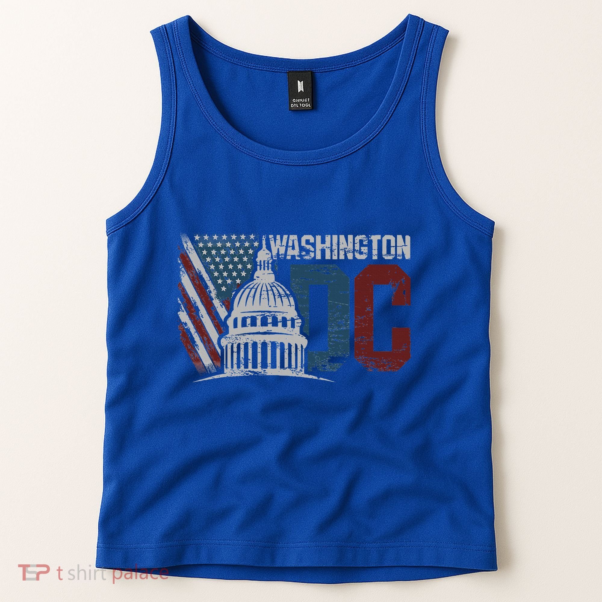 Washington Dc Capitol Hill Usa Flag Souvenir Tank Top