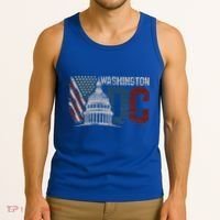 Washington Dc Capitol Hill Usa Flag Souvenir Tank Top thumb 3