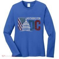 Washington Dc Capitol Hill Usa Flag Souvenir Women's Long Sleeve Shirt thumb 0