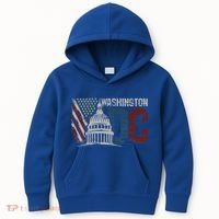 Washington Dc Capitol Hill Usa Flag Souvenir Kids Hoodie thumb 0