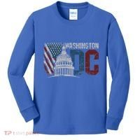 Washington Dc Capitol Hill Usa Flag Souvenir Kids Long Sleeve Shirt thumb 0