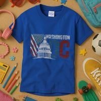 Washington Dc Capitol Hill Usa Flag Souvenir Kids T-Shirt thumb 3