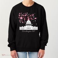 Washington Dc Capitol Building Cherry Blossoms Women's Sweatshirt thumb 0