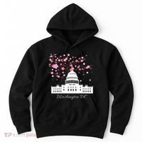 Washington Dc Capitol Building Cherry Blossoms Hoodie thumb 0