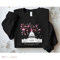 Washington Dc Capitol Building Cherry Blossoms Sweatshirt thumb 2