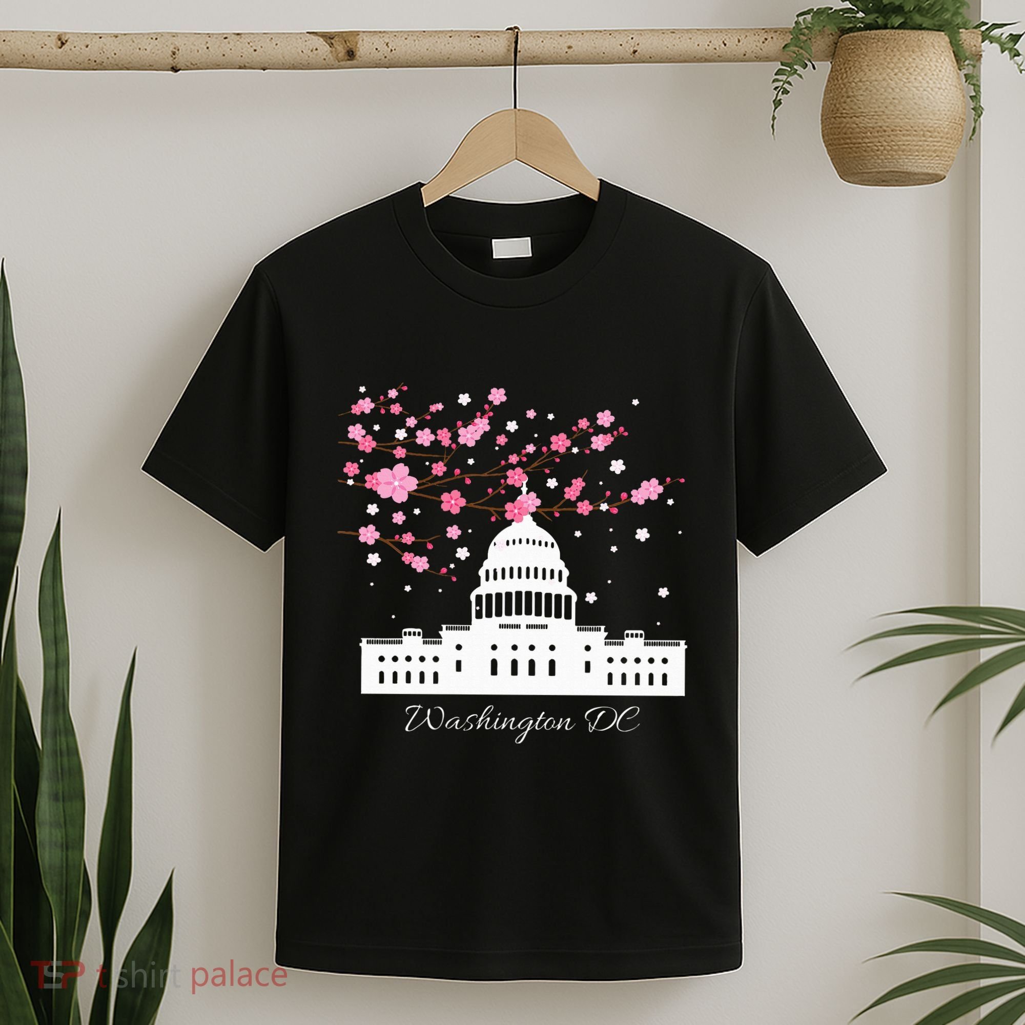 Washington Dc Capitol Building Cherry Blossoms T-Shirt
