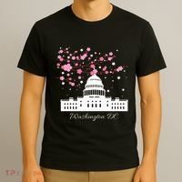 Washington Dc Capitol Building Cherry Blossoms T-Shirt thumb 3