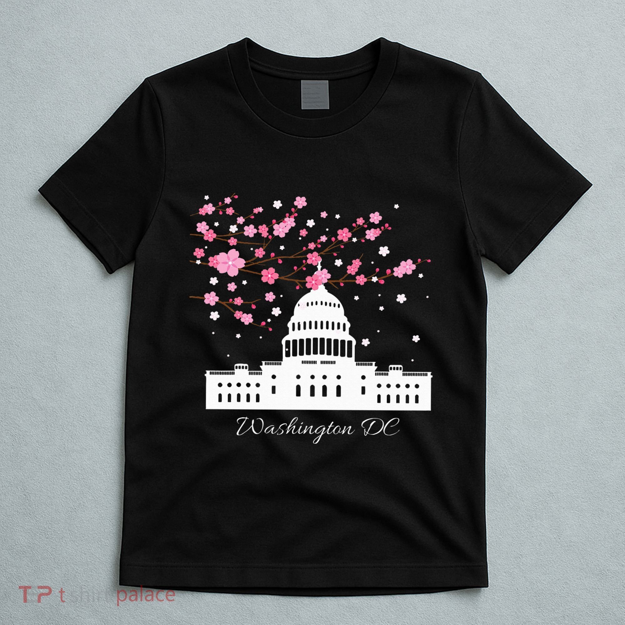 Washington Dc Capitol Building Cherry Blossoms T-Shirt