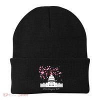 Washington Dc Capitol Building Cherry Blossoms Beanie thumb 0