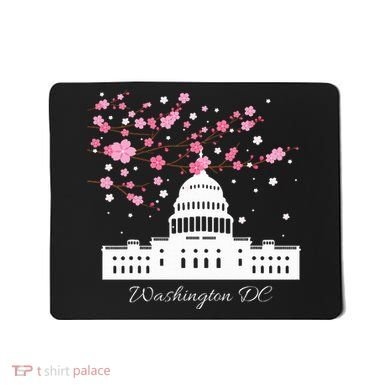 Washington Dc Capitol Building Cherry Blossoms Mousepad