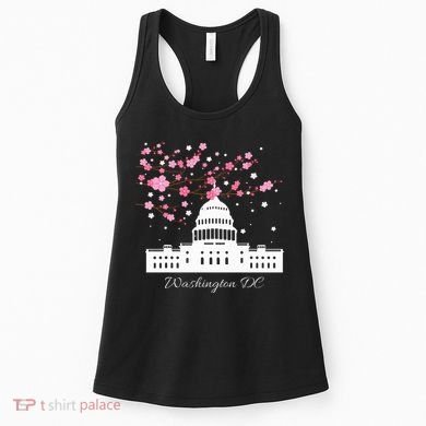 Washington Dc Capitol Building Cherry Blossoms Women's Tank Top