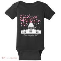 Washington Dc Capitol Building Cherry Blossoms Baby Bodysuit thumb 0