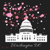 Washington Dc Capitol Building Cherry Blossoms Hat thumb 2
