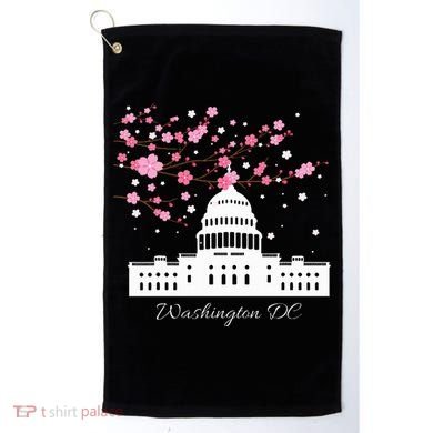Washington Dc Capitol Building Cherry Blossoms Golf Towel
