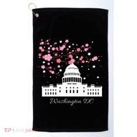 Washington Dc Capitol Building Cherry Blossoms Golf Towel thumb 0
