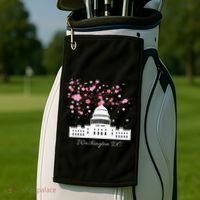 Washington Dc Capitol Building Cherry Blossoms Golf Towel thumb 2