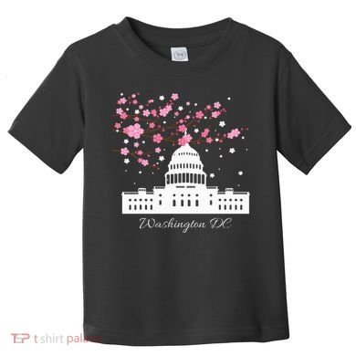 Washington Dc Capitol Building Cherry Blossoms Toddler T-Shirt