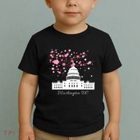 Washington Dc Capitol Building Cherry Blossoms Toddler T-Shirt thumb 2