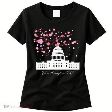 Washington Dc Capitol Building Cherry Blossoms Women's T-Shirt