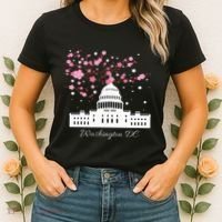Washington Dc Capitol Building Cherry Blossoms Women's T-Shirt thumb 2