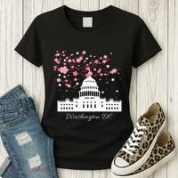 Washington Dc Capitol Building Cherry Blossoms Women's T-Shirt thumb 3