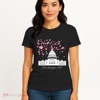 Washington Dc Capitol Building Cherry Blossoms Women's T-Shirt thumb 4