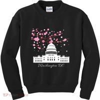Washington Dc Capitol Building Cherry Blossoms Kids Sweatshirt thumb 0