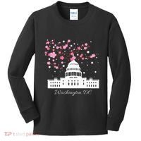 Washington Dc Capitol Building Cherry Blossoms Kids Long Sleeve Shirt thumb 0