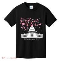 Washington Dc Capitol Building Cherry Blossoms Kids T-Shirt thumb 0