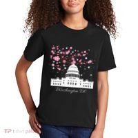 Washington Dc Capitol Building Cherry Blossoms Kids T-Shirt thumb 2