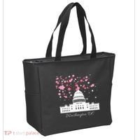 Washington Dc Capitol Building Cherry Blossoms Tote Bag thumb 2