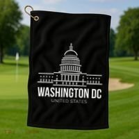 Washington Dc Capitol Hill Usa City Landmark Golf Towel thumb 1