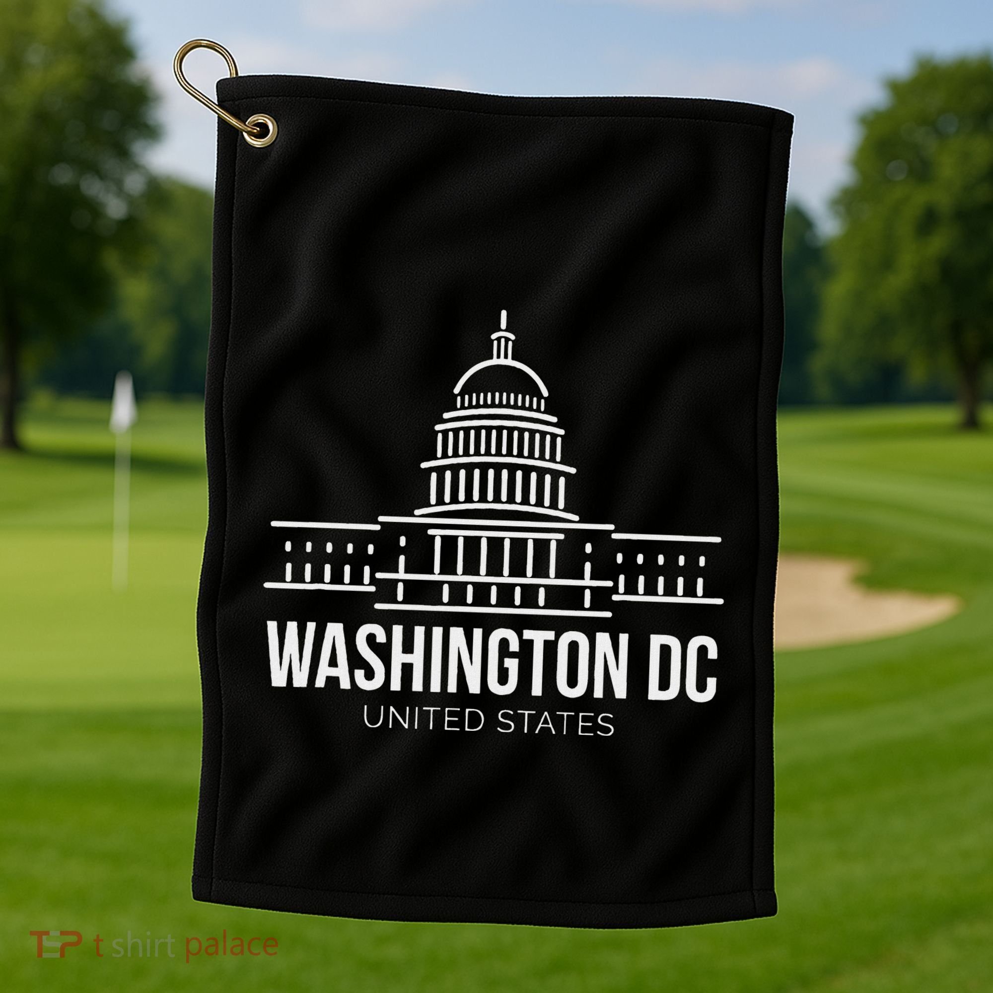 Washington Dc Capitol Hill Usa City Landmark Golf Towel