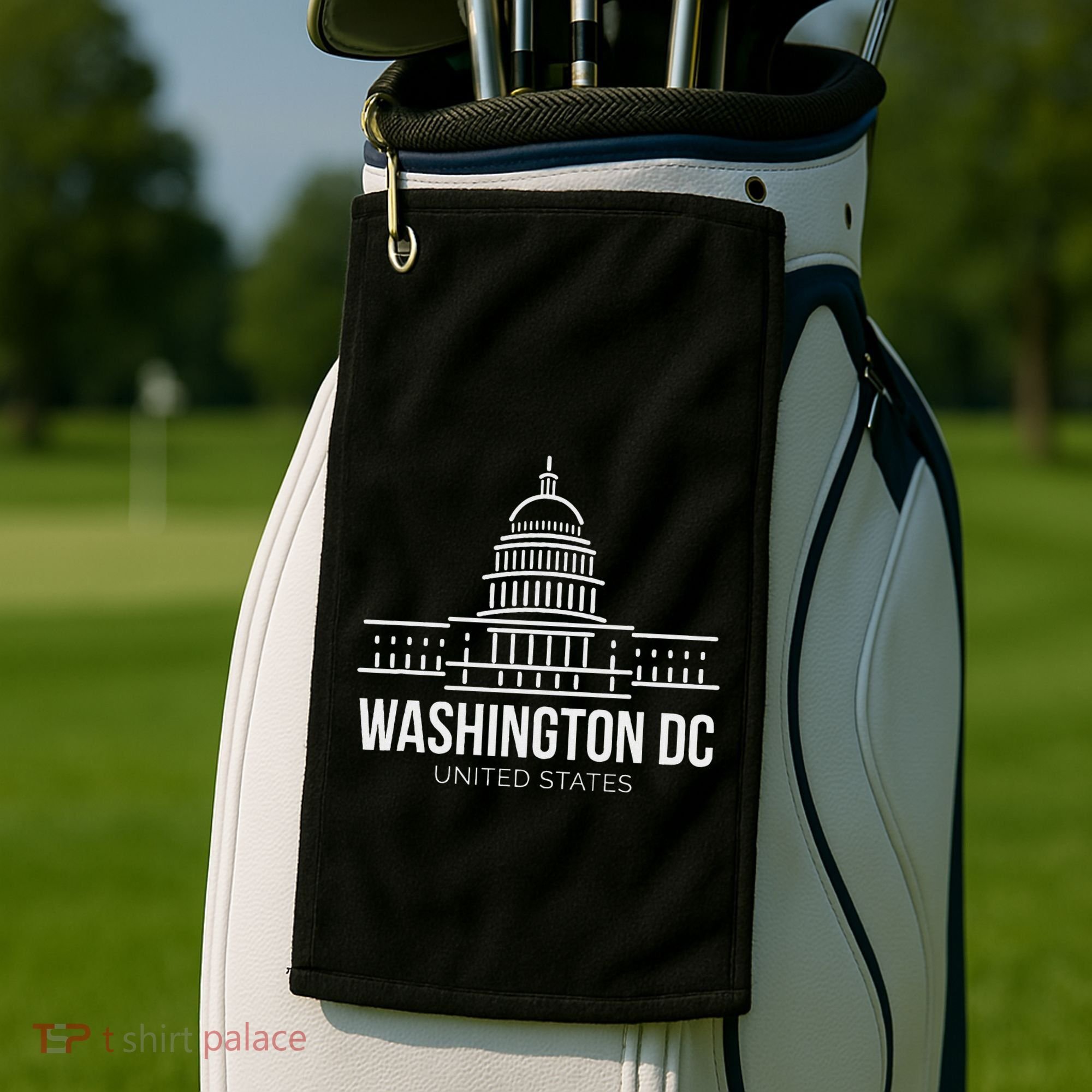 Washington Dc Capitol Hill Usa City Landmark Golf Towel