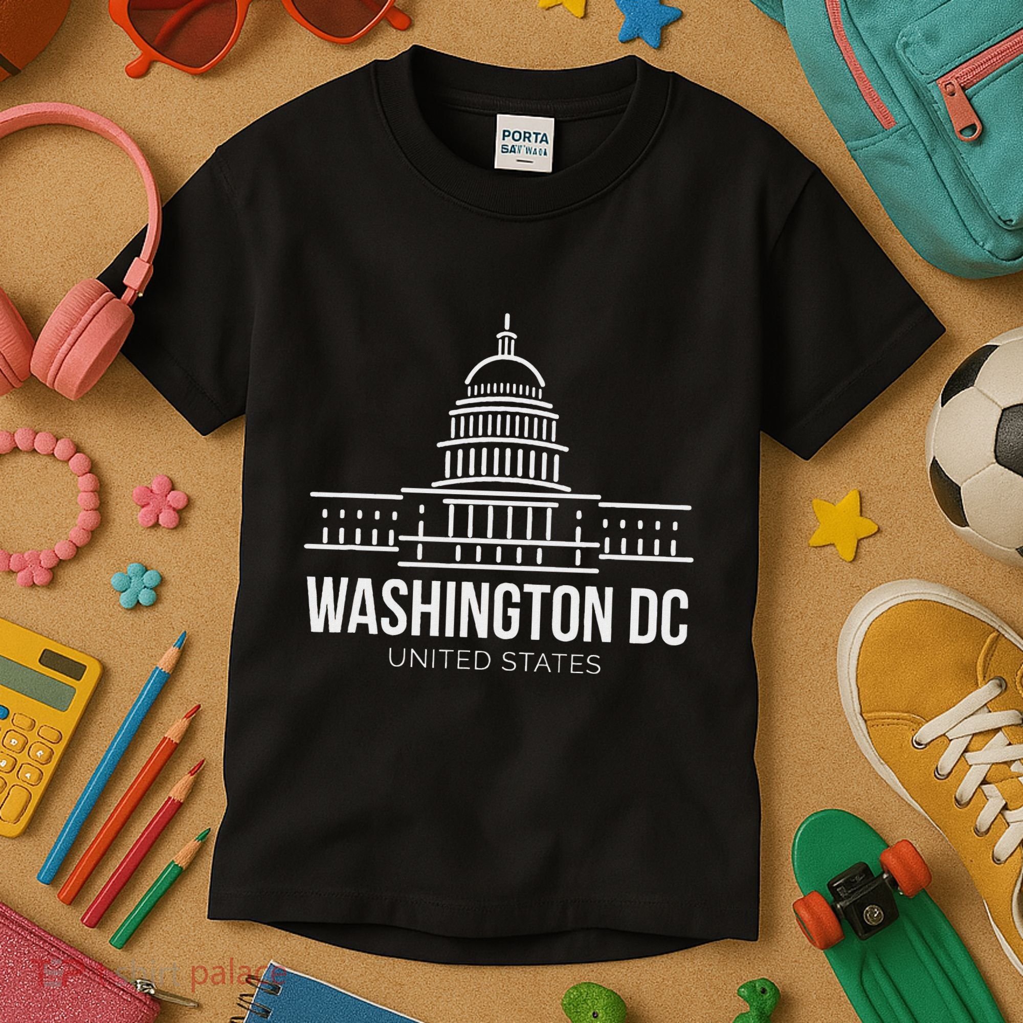Washington Dc Capitol Hill Usa City Landmark Kids T-Shirt