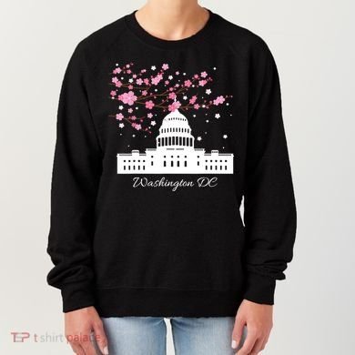 Washington DC Capitol Building Cherry Blossoms TShirt Women's Sweatshirt