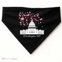 Washington DC Capitol Building Cherry Blossoms TShirt USA-Made Doggie Bandana thumb 0