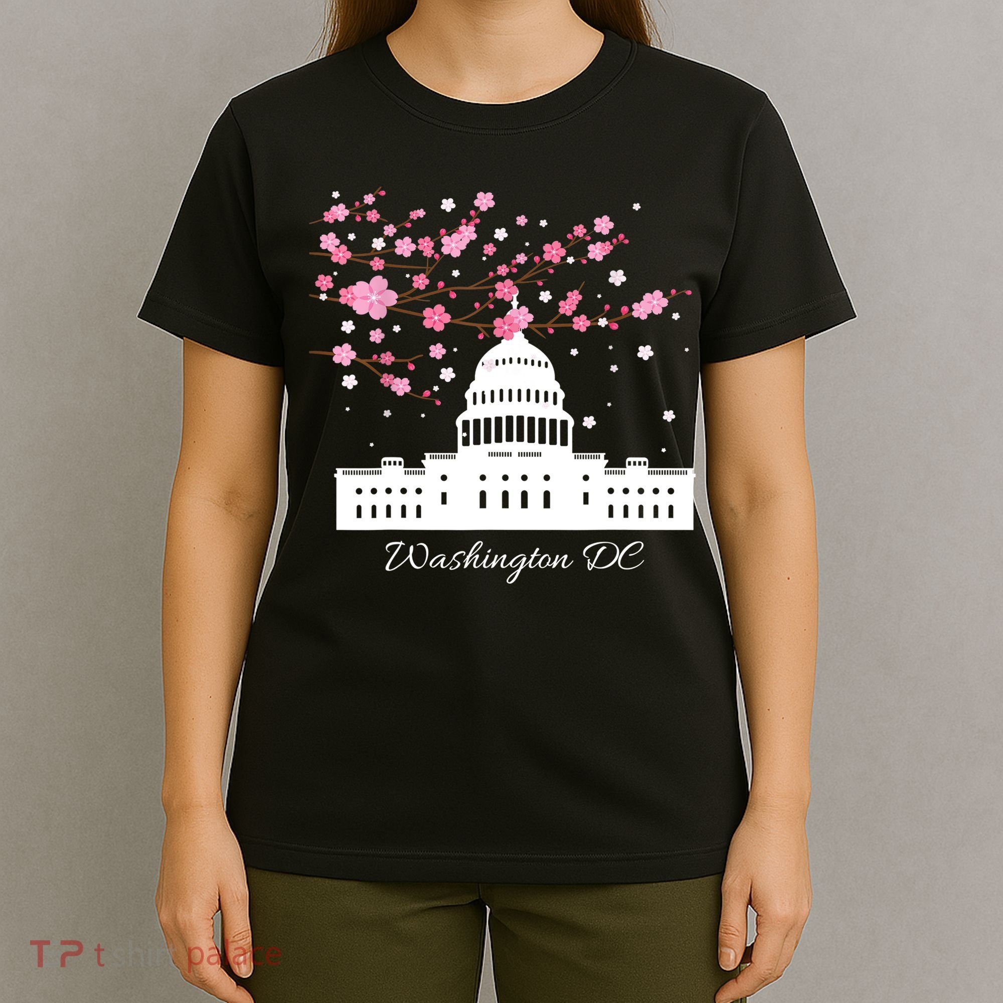 Washington DC Capitol Building Cherry Blossoms TShirt T-Shirt