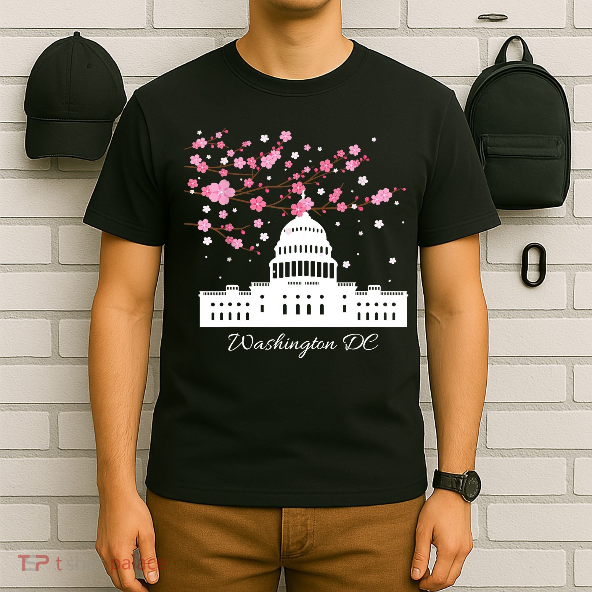Washington DC Capitol Building Cherry Blossoms TShirt T-Shirt