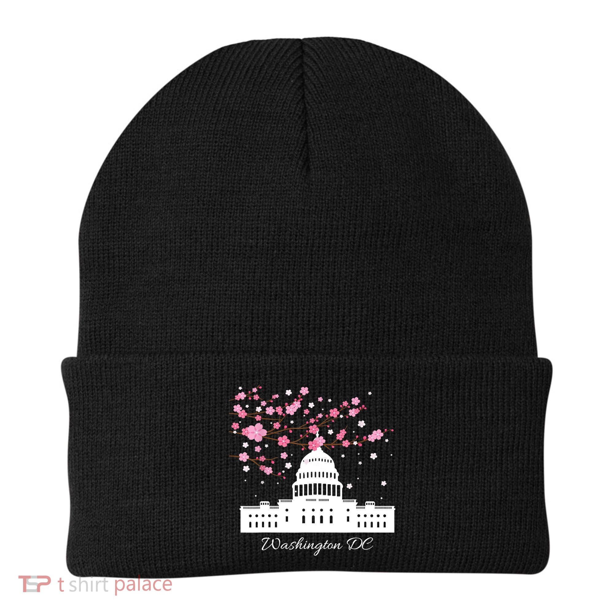 Washington DC Capitol Building Cherry Blossoms TShirt Beanie