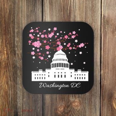 Washington DC Capitol Building Cherry Blossoms TShirt Coaster